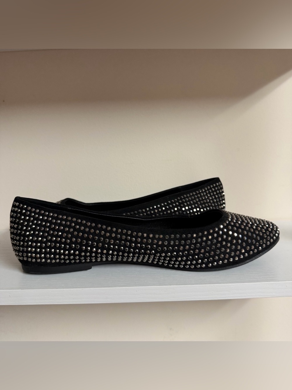 Torrid Black Rhinestone Pointed Ballet Flats Size 10 - Picture 3 of 7